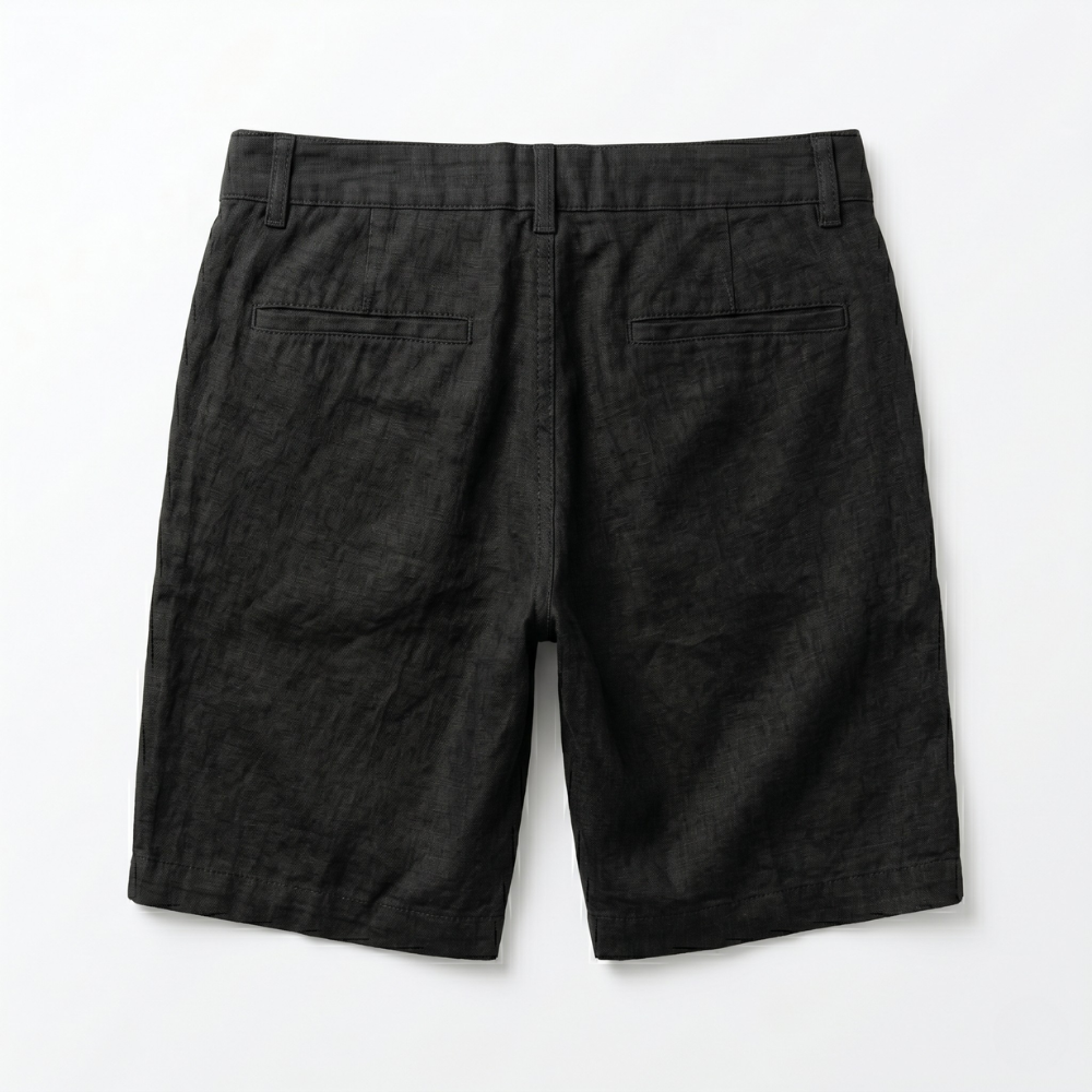 Shoreline Linen Shorts Black