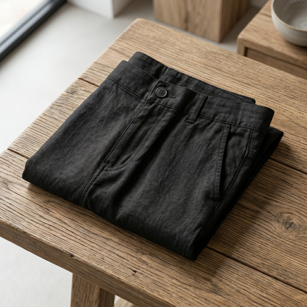 Shoreline Linen Shorts Black