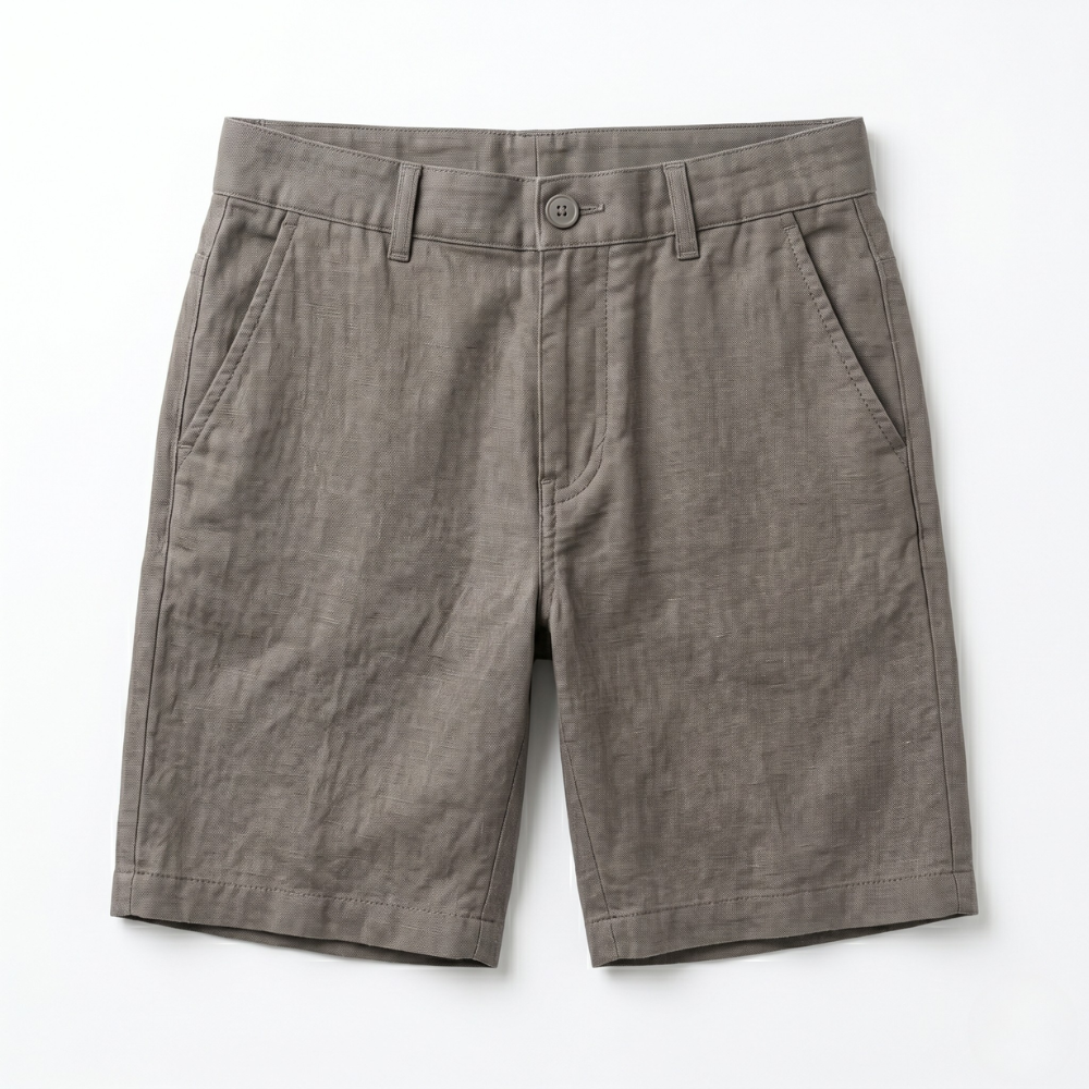 Shoreline Linen Shorts Gray