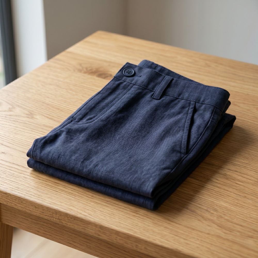 Shoreline Linen Shorts Blue